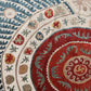 Red Medallion & Radiating Blue Leaf Suzani, Medium