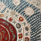 Red Medallion & Radiating Blue Leaf Suzani, Medium