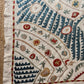 Red Medallion & Radiating Blue Leaf Suzani, Medium