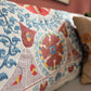 Red Medallion & Blue Scrolling Suzani, Medium