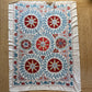 Red Medallion & Blue Scrolling Suzani, Medium
