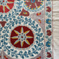 Red Medallion & Blue Scrolling Suzani, Medium