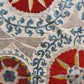Red Medallion & Blue Scrolling Suzani, Medium
