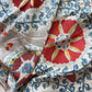 Red Medallion & Blue Scrolling Suzani, Medium