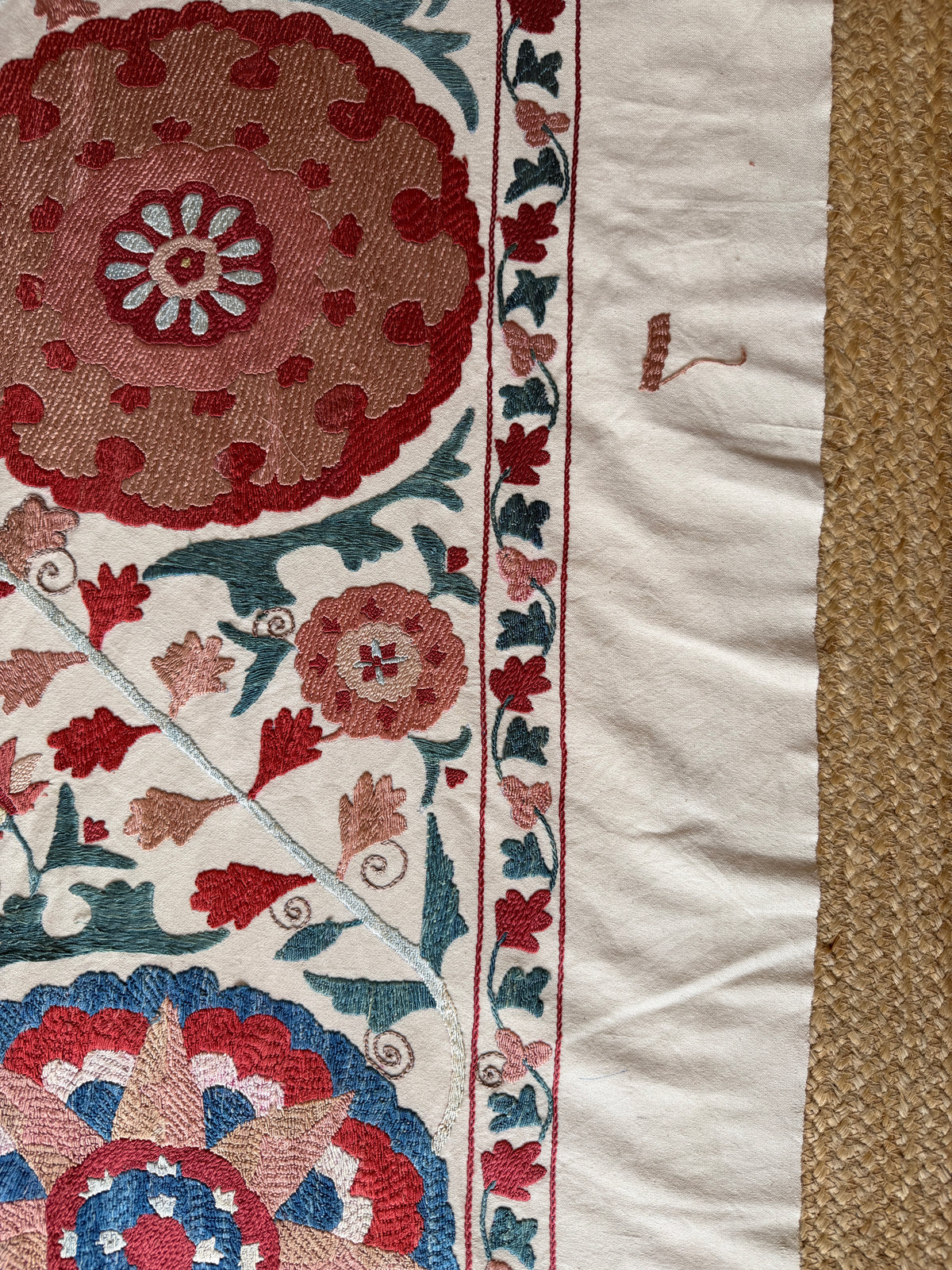 Pomegranate & Floral Medallion Suzani, Large