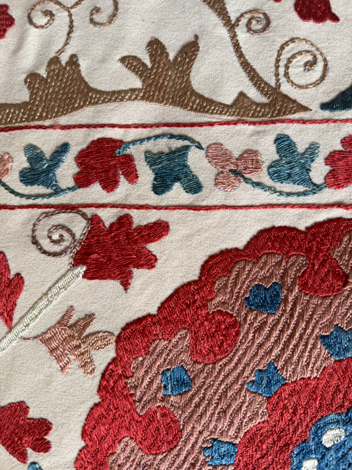 Pomegranate & Floral Medallion Suzani, Large