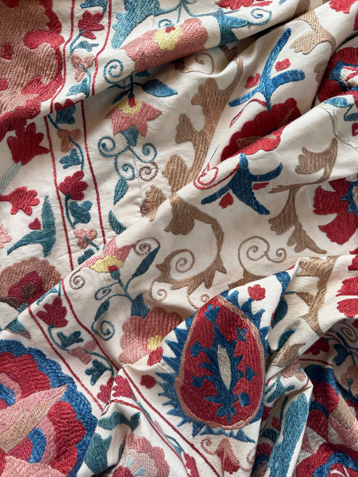 Pomegranate & Floral Medallion Suzani, Large