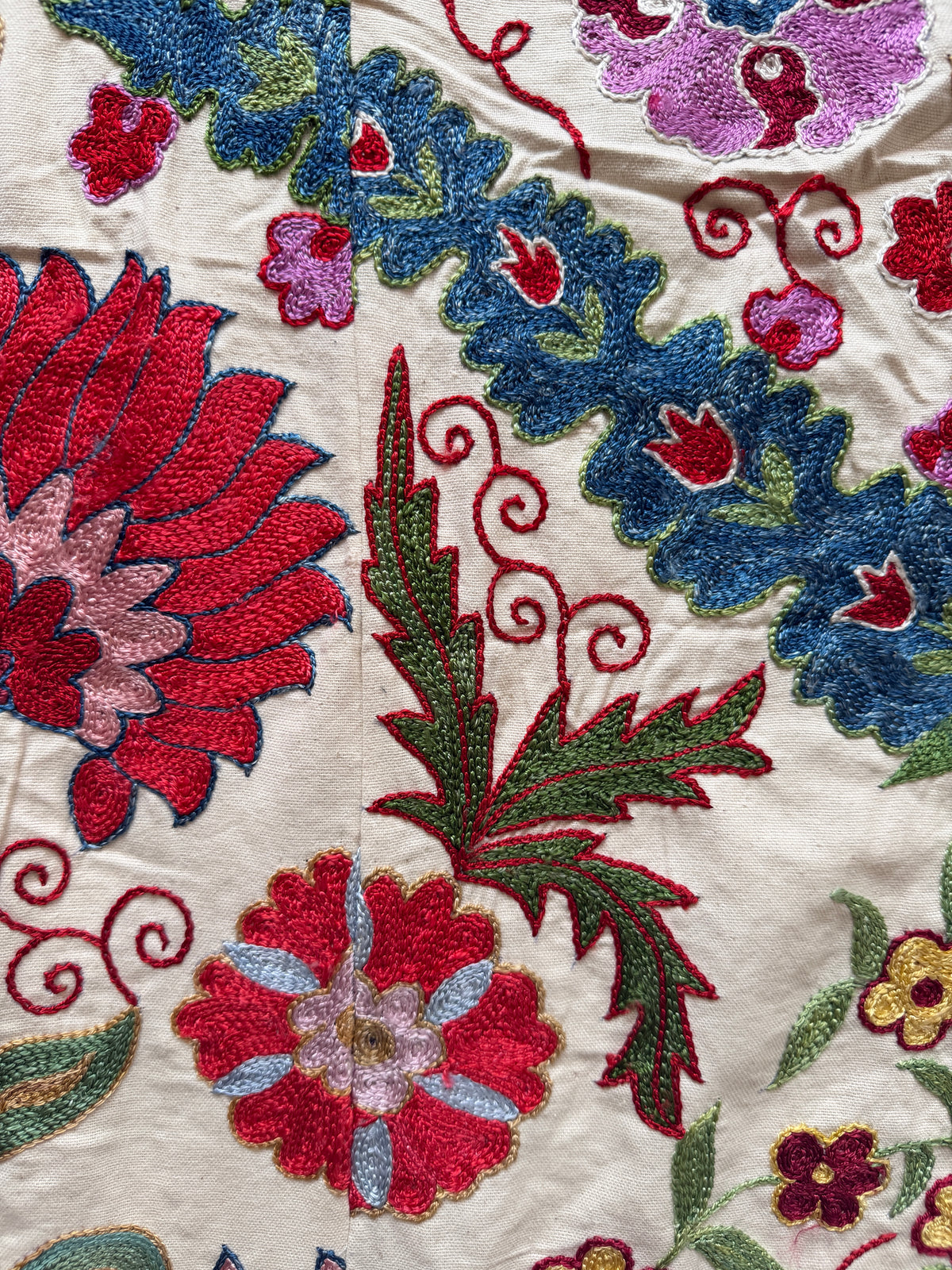 Vibrant Multicoloured Large Suzani Fabric