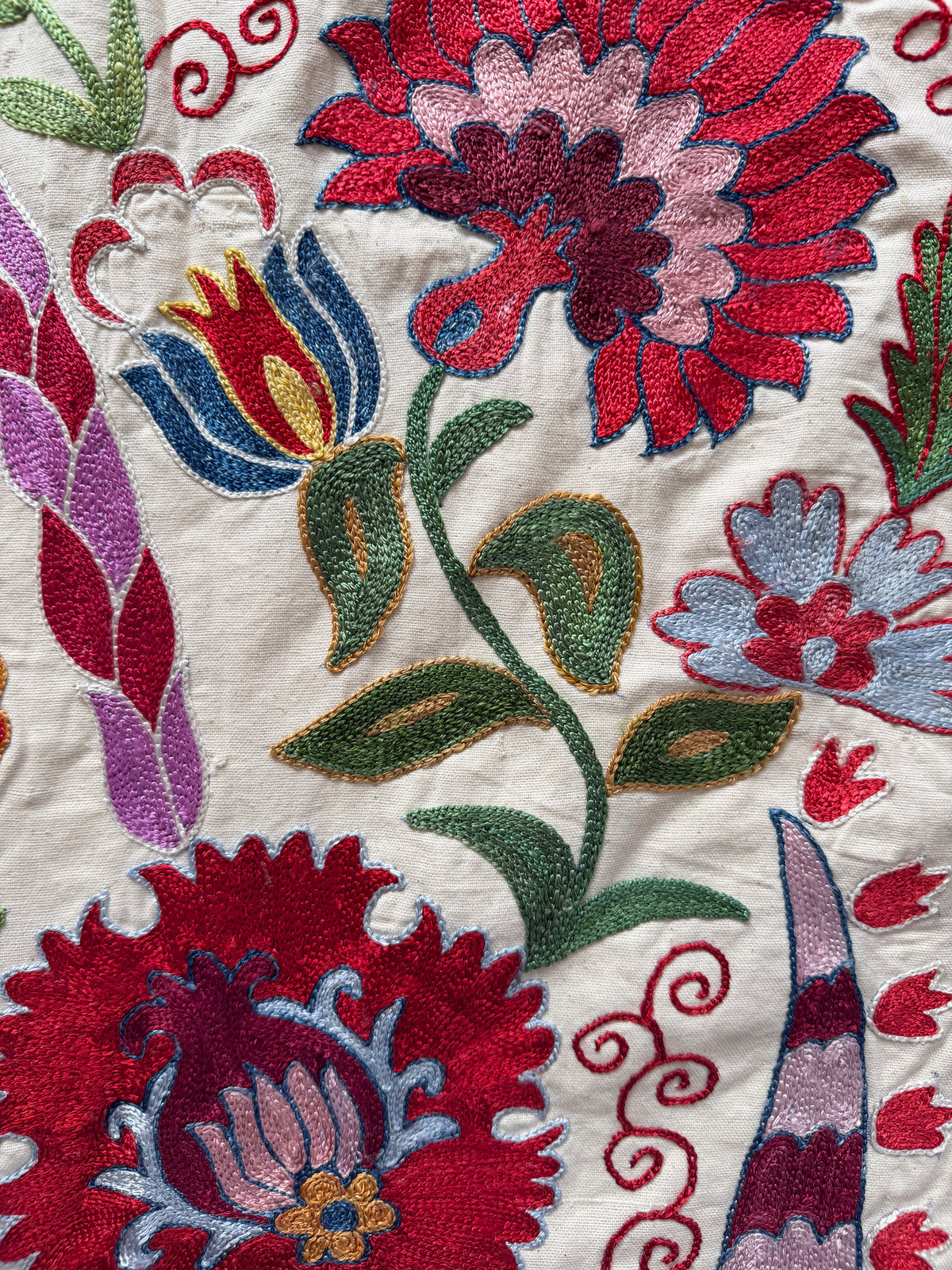 Vibrant Multicoloured Large Suzani Fabric
