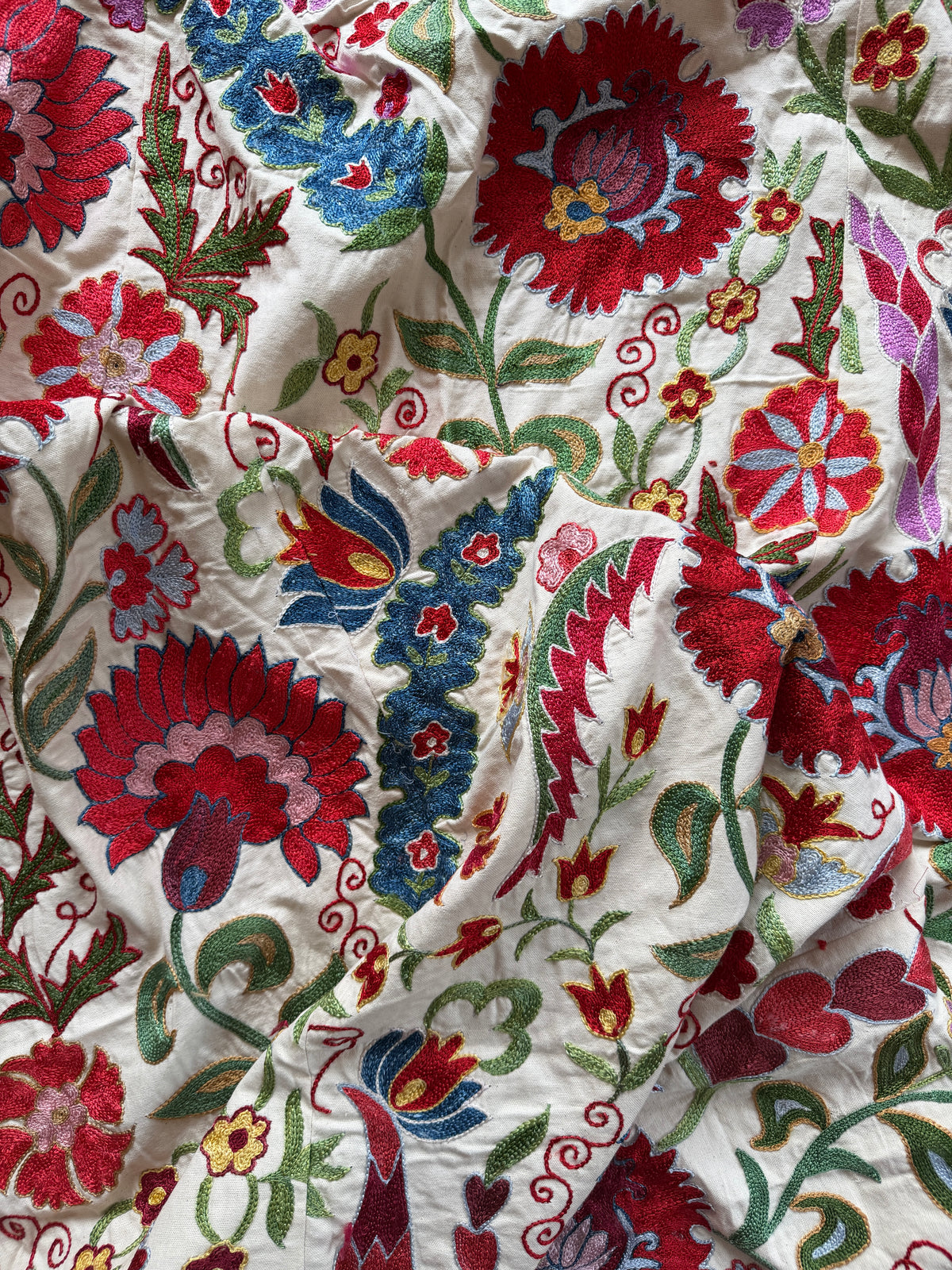 Vibrant Multicoloured Large Suzani Fabric