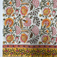 Yellow & Orange with Green & Pink Blockprinted Cotton Tablecloth - Various Sizes