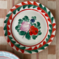 Green & Red, Rare & Antique Pair of Decorative Hungarian Wall Plates