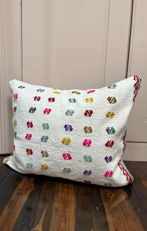 Multicoloured Chunky Large Kilim Cushion