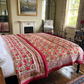 Golden & Red Blockprinted Cotton Quilt