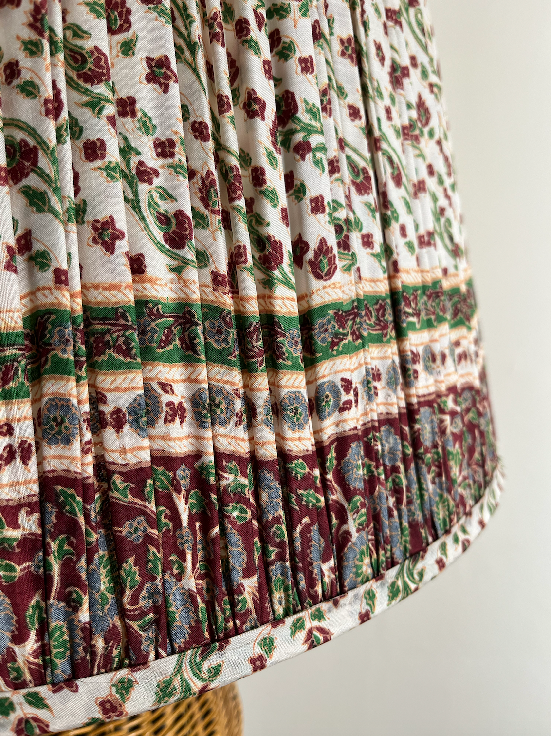 50cm Silk Sari Straight-Edge Lampshades - Various Colours