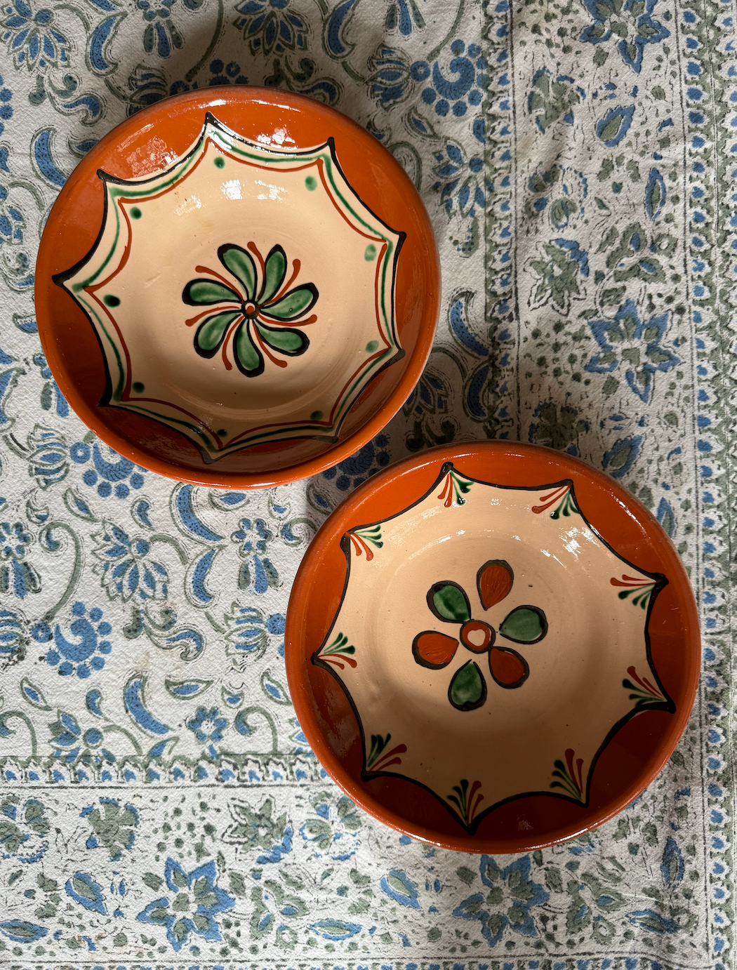 Unique 2 Piece Set of Rare & Antique Decorative Transylvanian Wall Plates, Hannah