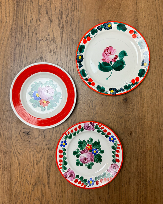 Colourful Set of Rare & Antique Pair of Decorative Hungarian Wall Plates, Jessica