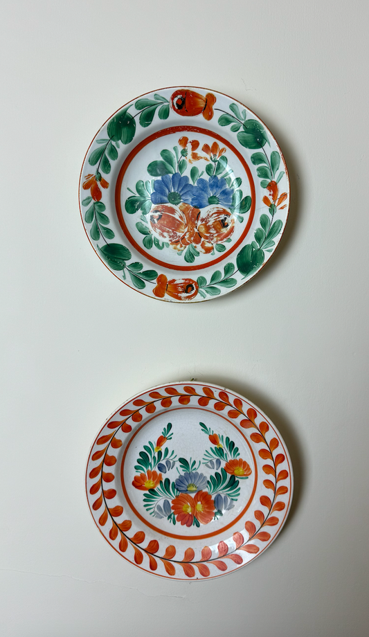 Gorgeous 2 Piece Set of Rare & Antique Decorative Hungarian Wall Plates, Izzy