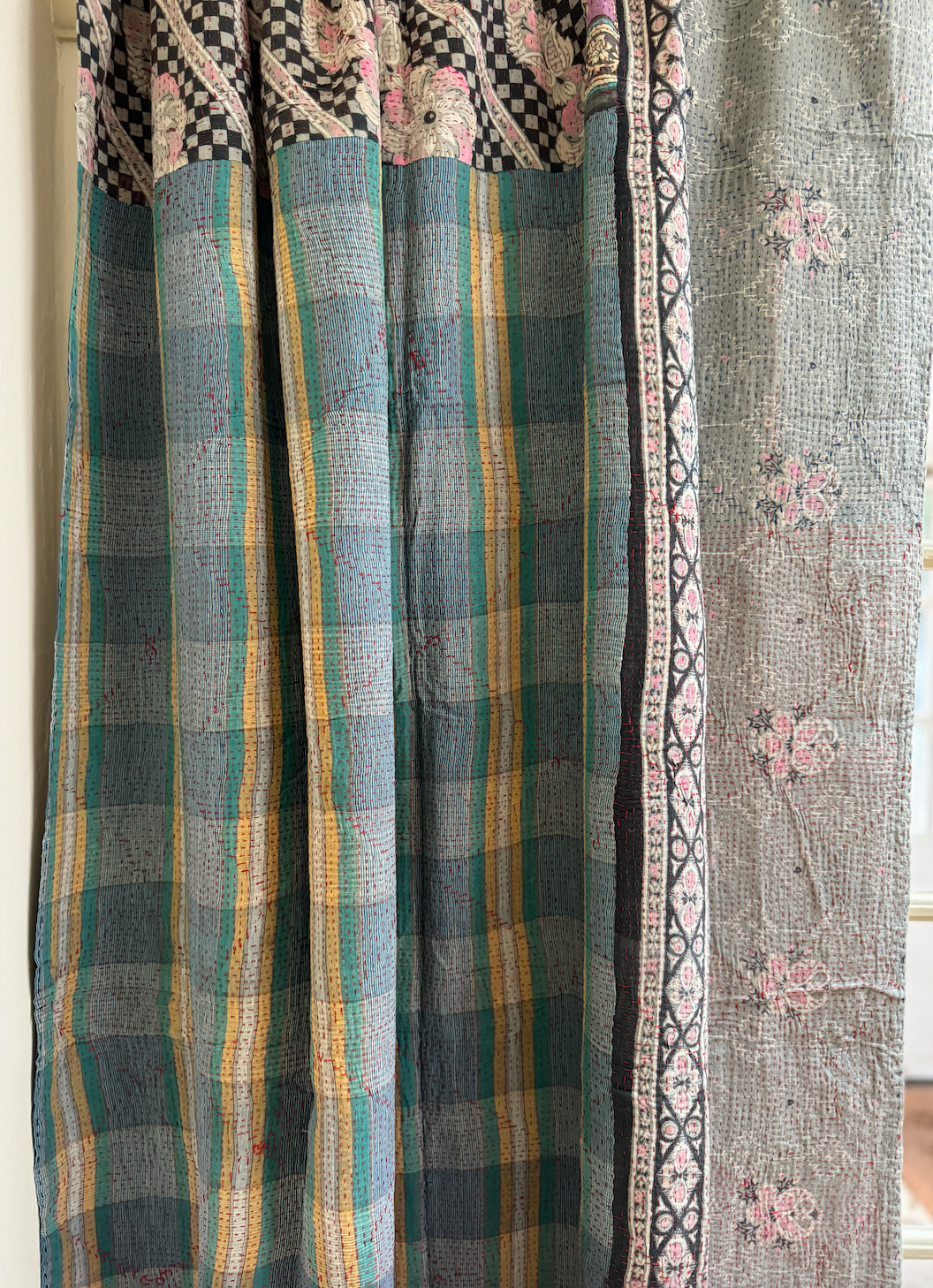 Double Sided Vintage Kantha Quilt, Bella