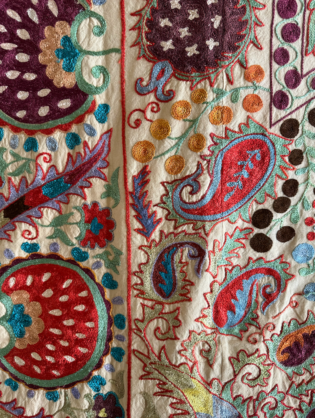 Large, Bold & Beautiful, Multicoloured Suzani Fabric