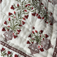 Beautiful Red Floral Blockprinted Cotton Quilt