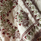 Beautiful Red Floral Blockprinted Cotton Quilt