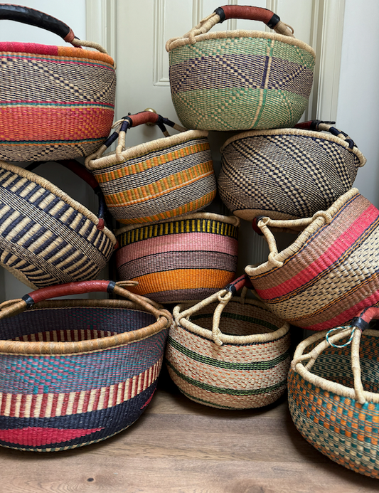 Large Bolga Basket - Various Colours