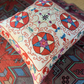 Bold Multicoloured Silk Suzani Cushion