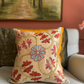 Cherry Red & Pink Bloom Silk Suzani Cushion