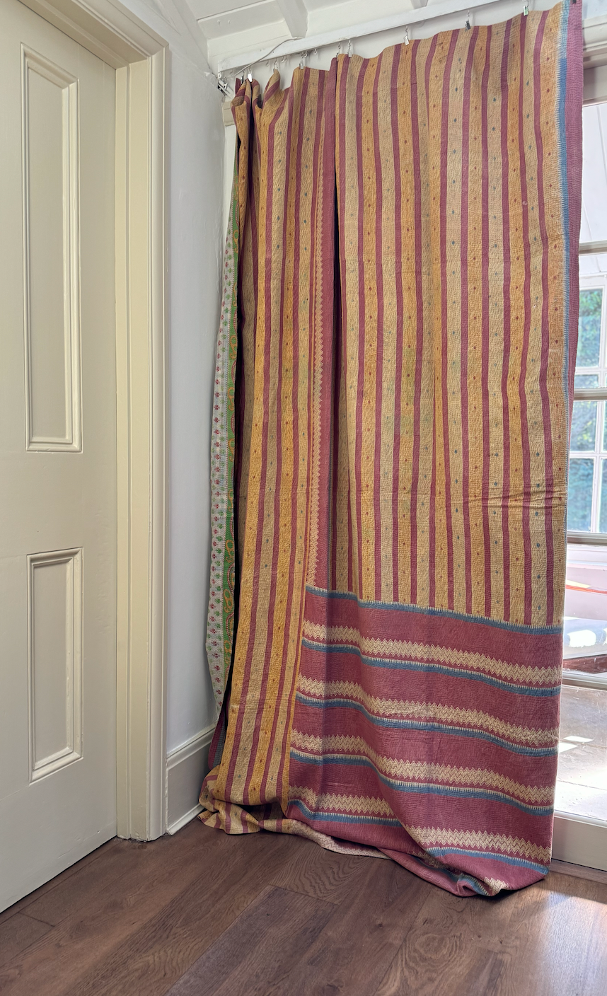 Double Sided Vintage Kantha Quilt