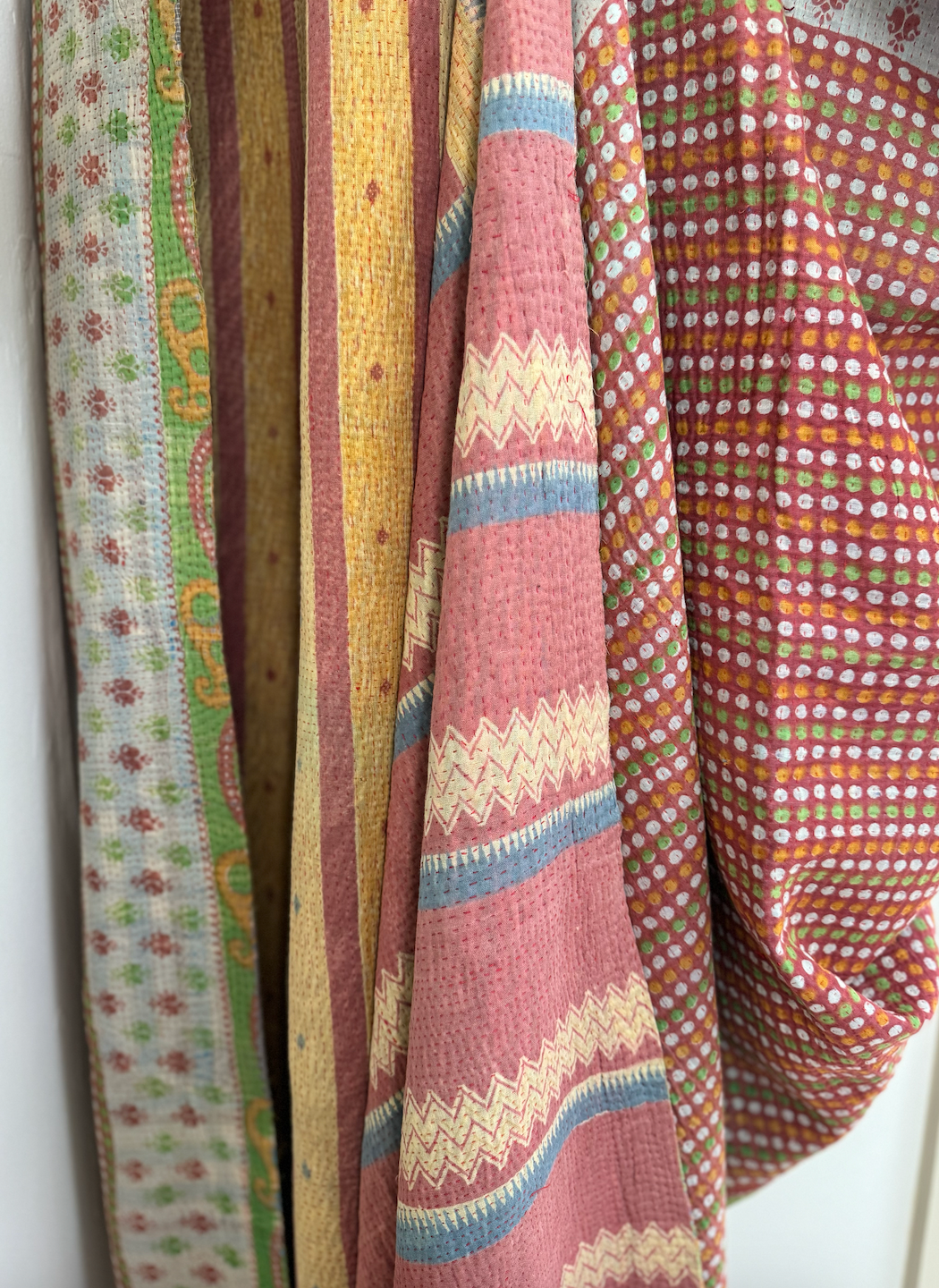 Double Sided Vintage Kantha Quilt