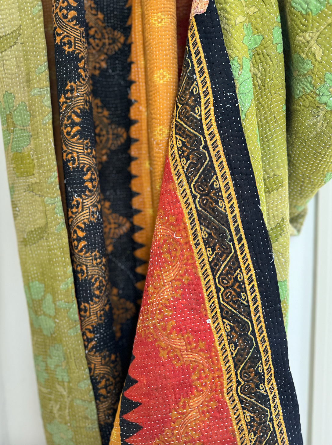 Double Sided Vintage Kantha Quilt