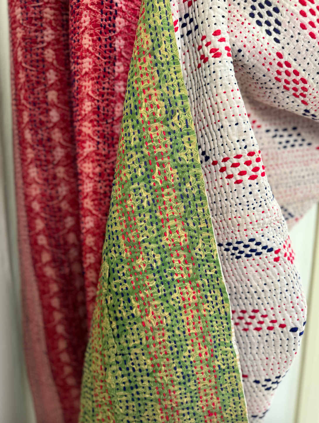 Double Sided Vintage Kantha Quilt