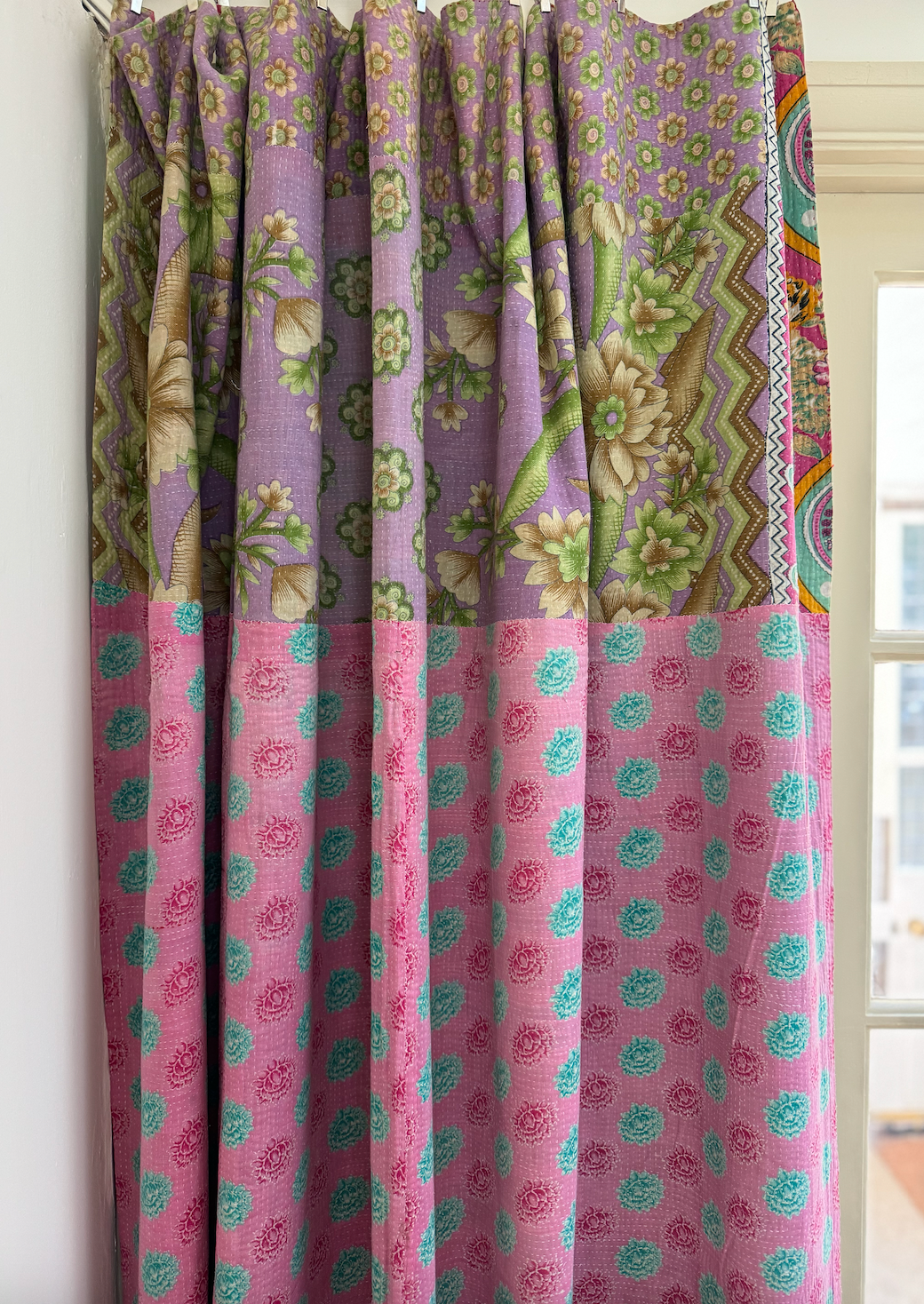 Double Sided Vintage Kantha Quilt