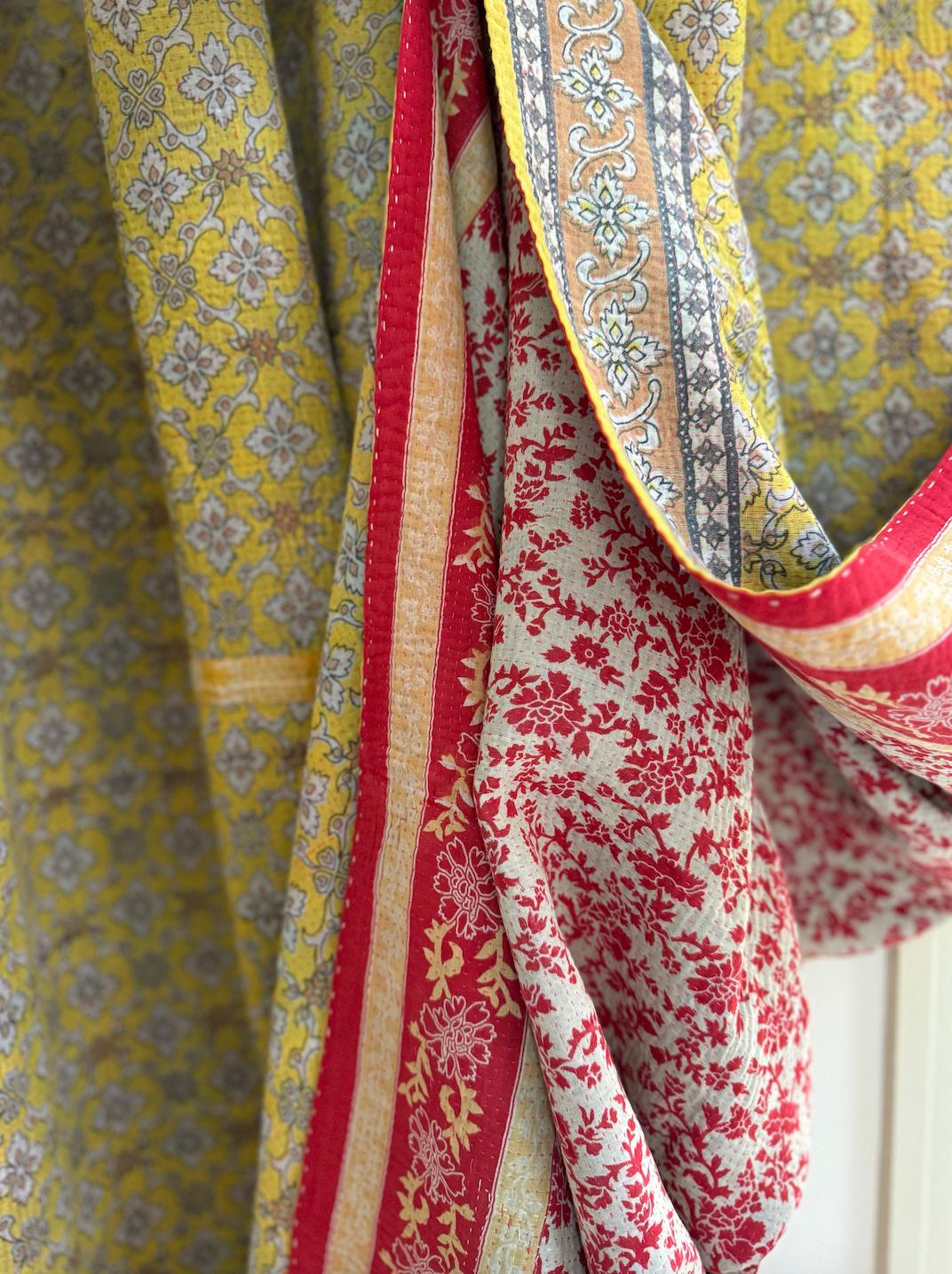 Double Sided Vintage Kantha Quilt