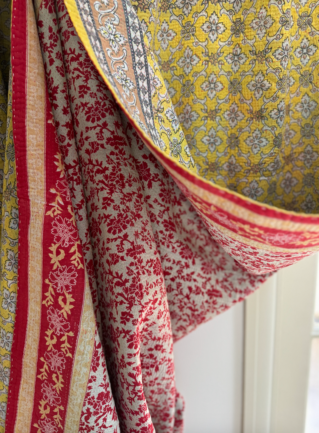 Double Sided Vintage Kantha Quilt