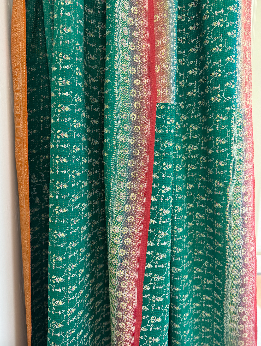 Double Sided Vintage Kantha Quilt