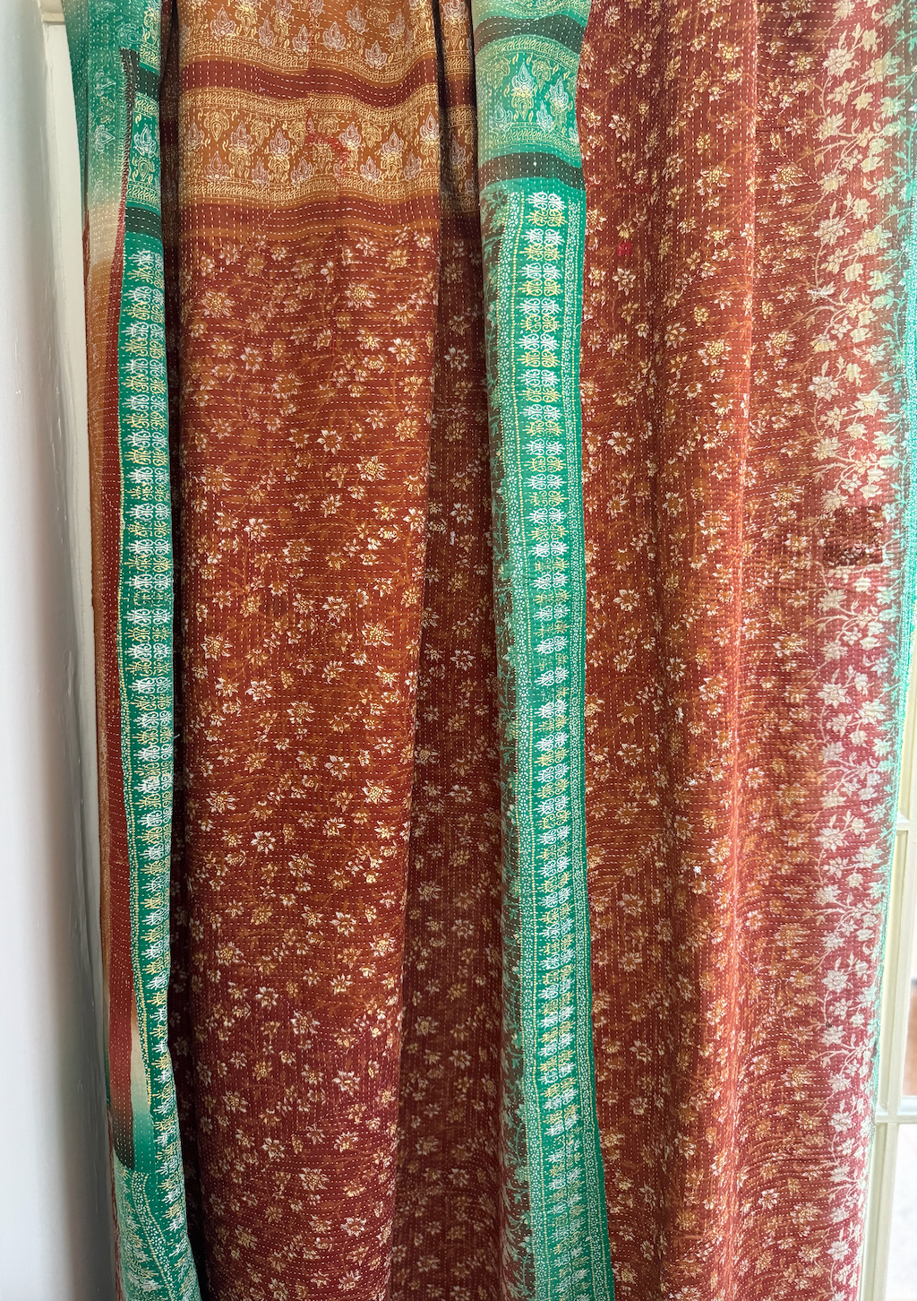 Double Sided Vintage Kantha Quilt