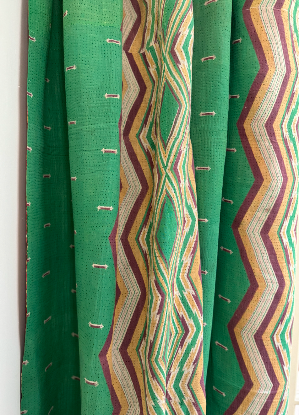 Double Sided Vintage Kantha Quilt