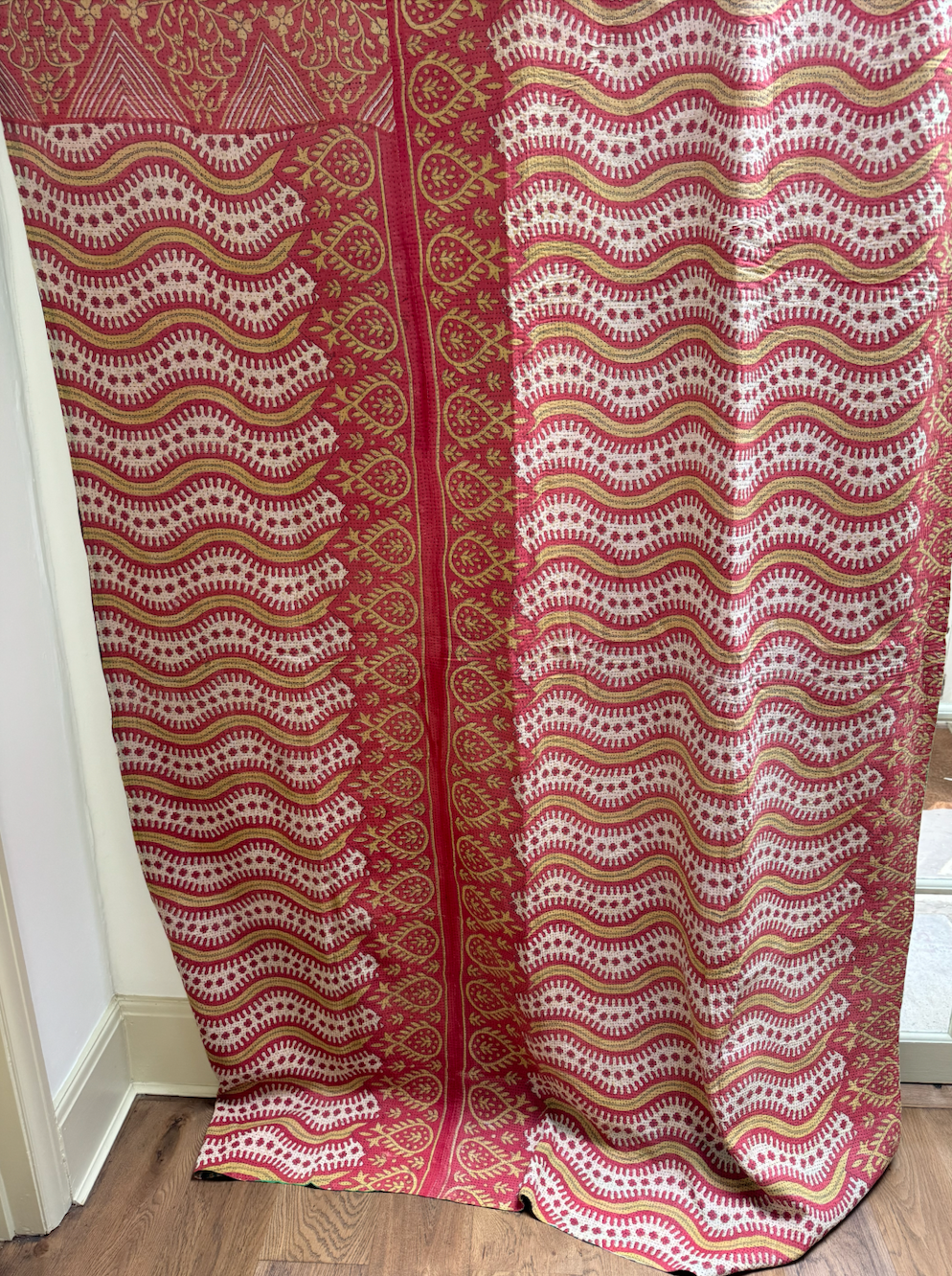 Double Sided Vintage Kantha Quilt