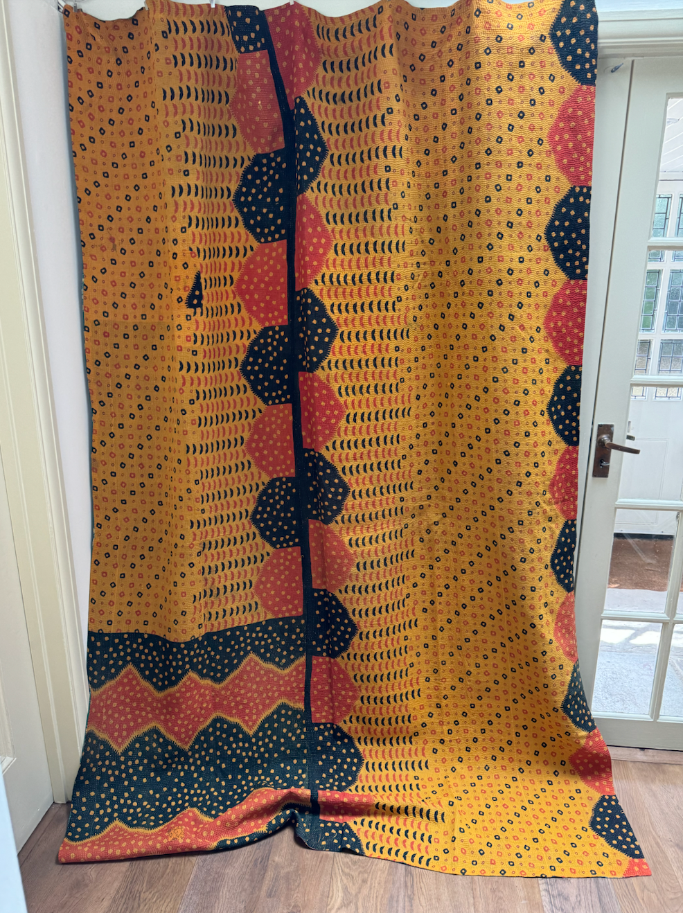 Double Sided Vintage Kantha Quilt