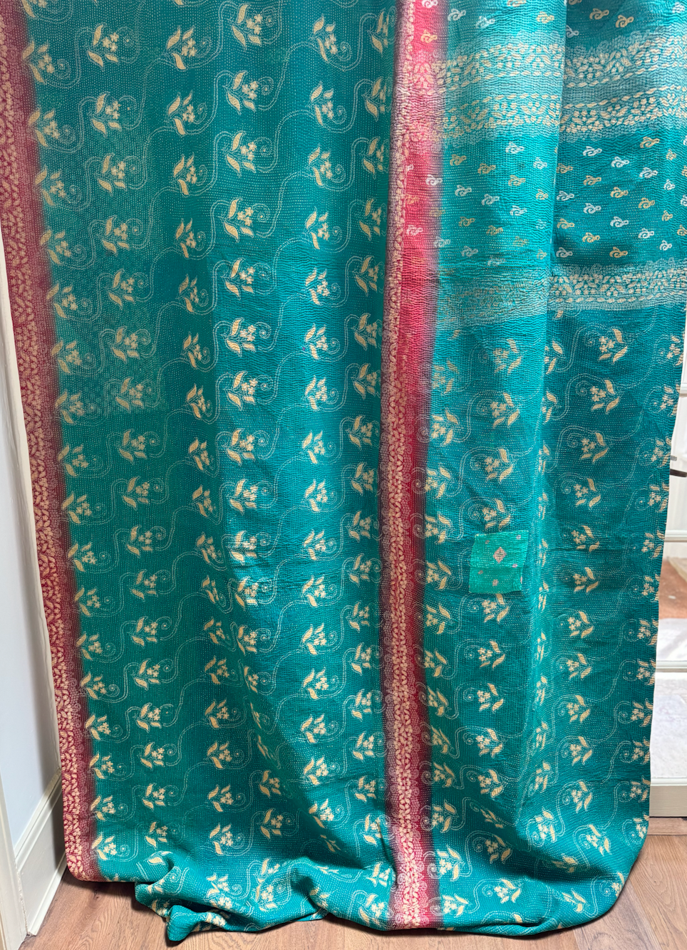 Double Sided Vintage Kantha Quilt