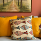 Blue & Red Fish Silk Suzani Cushion