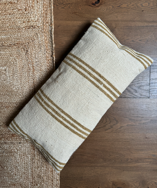 Soft & Neutral Stipe Kilim Cushion