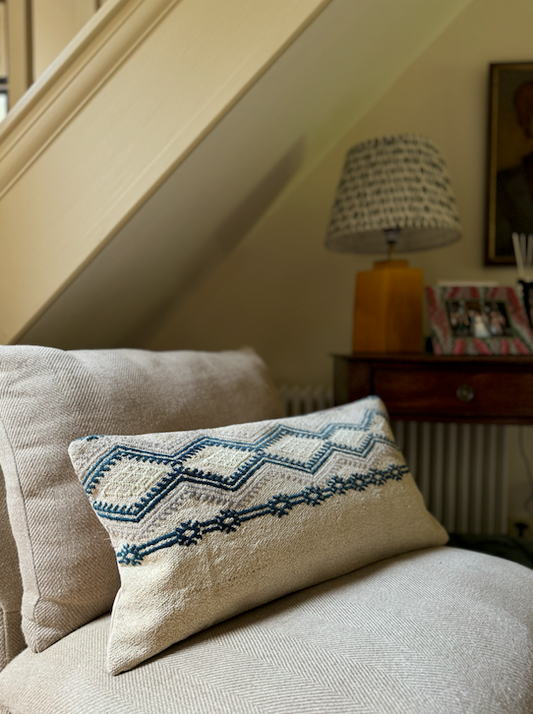 Blue Diamond Kilim Cushion