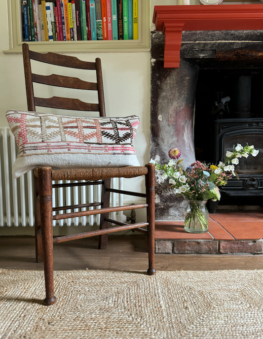 Pretty Pink Toned Kilim Cushion