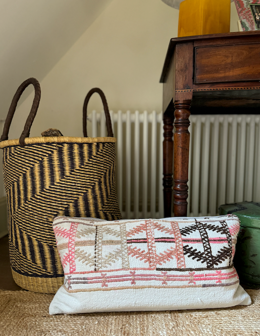 Pretty Pink Toned Kilim Cushion