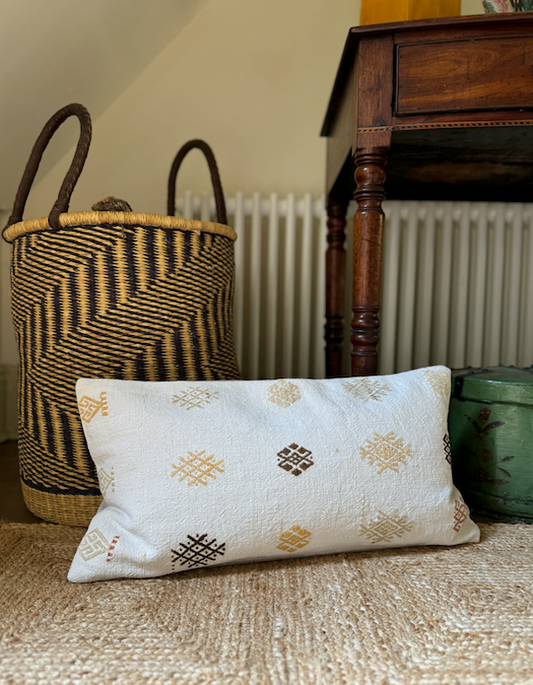 Yellow & Cream Kilim Cushion