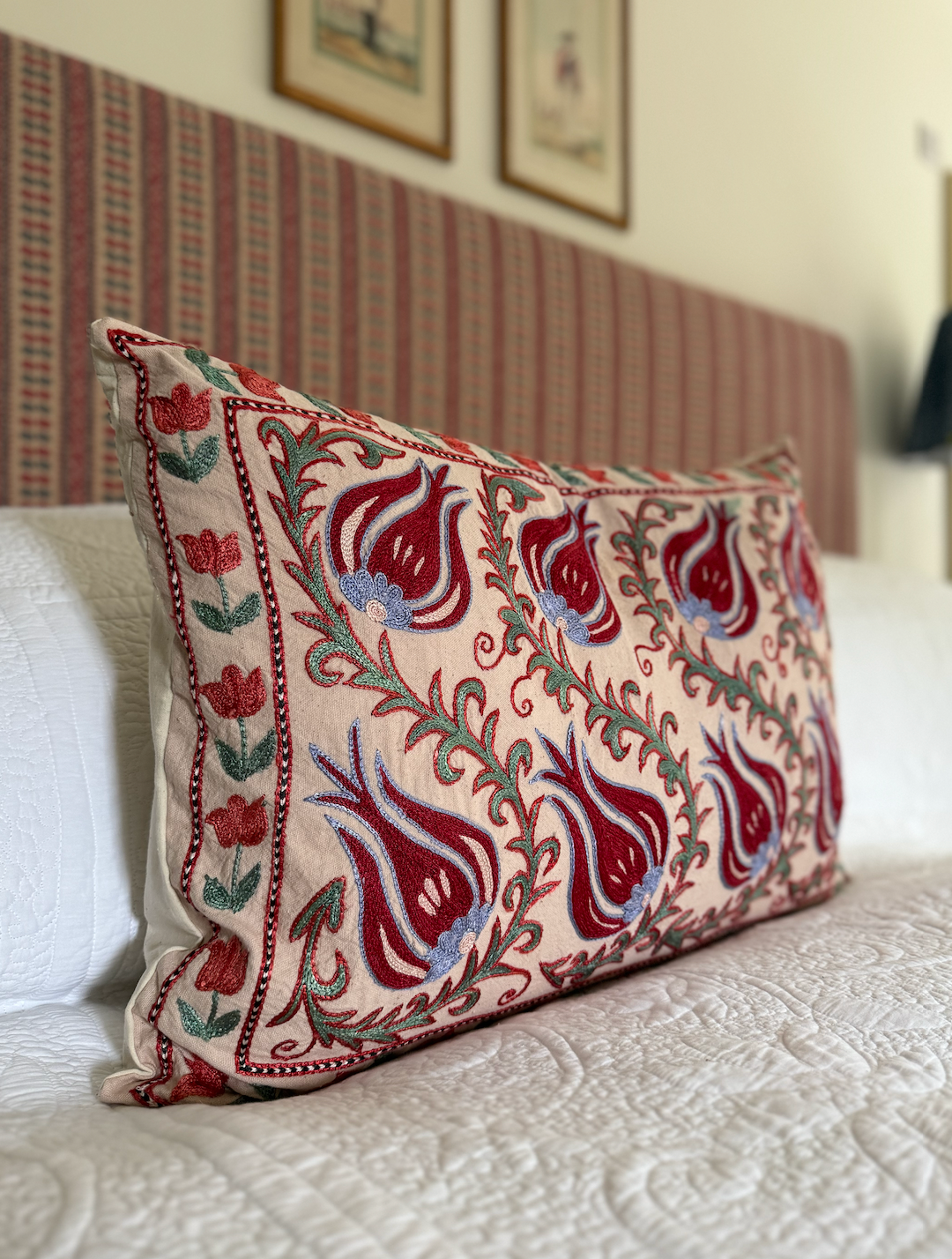 Large Silk Suzani Cushion