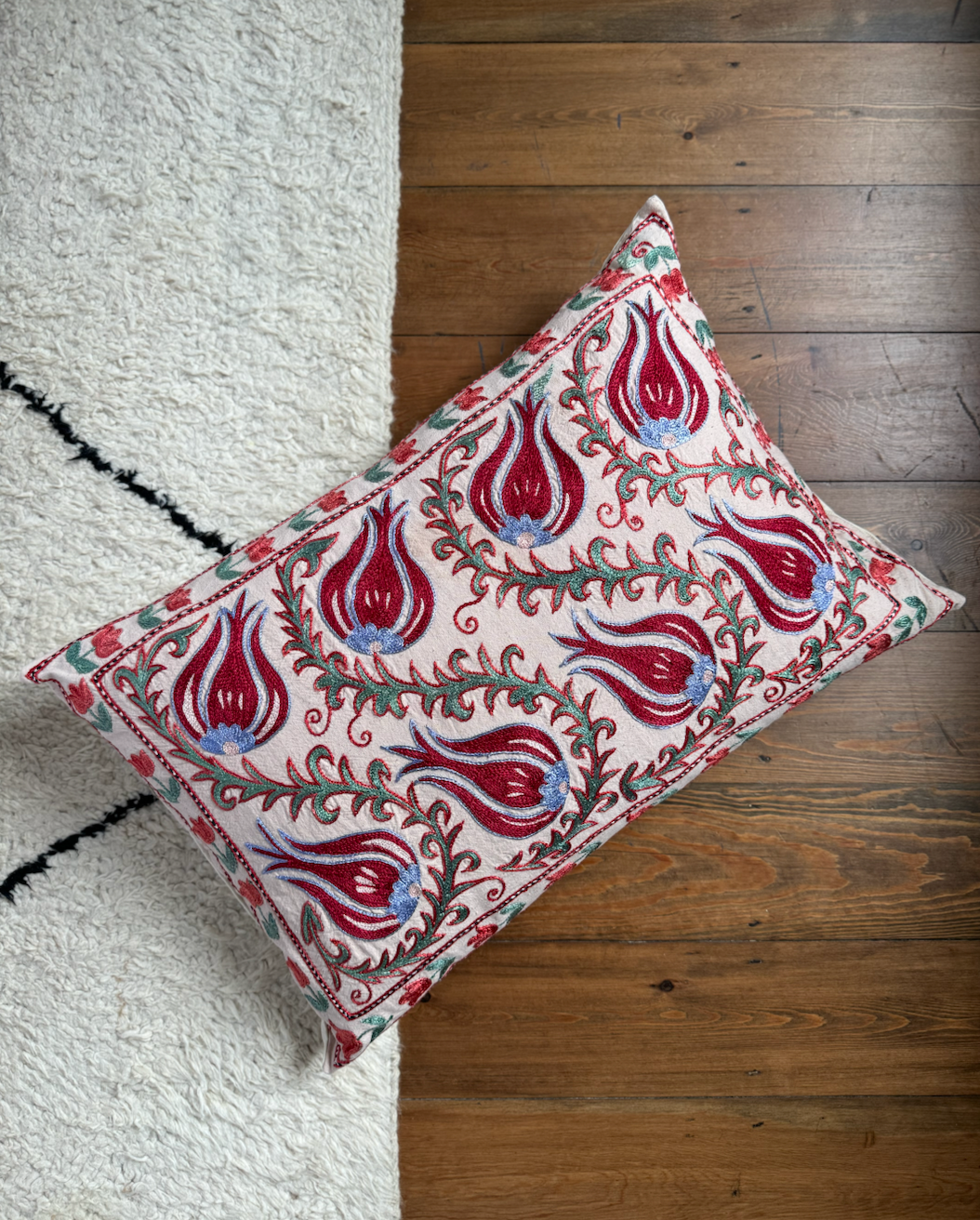 Large Silk Suzani Cushion